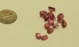 Tourmaline Pink/purple Oval Faceted 7mm x 9mm 0.82cts each