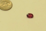 Tourmaline Red Faceted Oval 8mm x 5mm