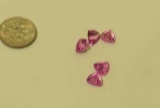 Tourmaline, Lab-grown Bright pink Trillion 7mm