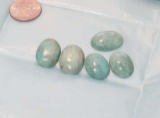 Turquoise, imitation Blue/green Oval Cabochon Av 16mm x 12mm