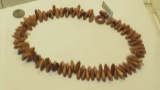 Rosewood Light brown Teardrop 17” strand necklace