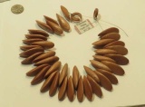 Rosewood  Light brown Teardrop 9” strand