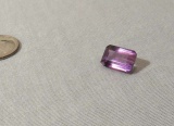 Amethyst Purple Emerald cut Faceted