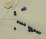 pack of 16 lapis beads 3.65mm 1/2 drilled
