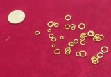 package 14k gold split jump rings mixed sizes 2.77 grams