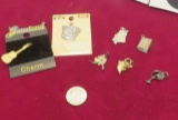 group of 6 sterling silver charms