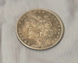 1884 Morgan silver dollar
