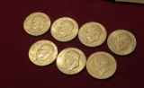 Kennedy dollars (2) 1972, (2) 1974, 1977, 1978