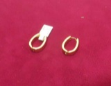 Stainless steel gold tone earrings