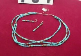 Sterling turquoise with jasper beads 22