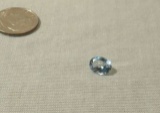 Aquamarine Light blue Oval Faceted