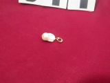 Large fresh water pearl 925 gold plated slider