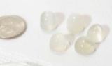 round cabochon cut white moonstones 26.92 cts total weight