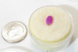 oval cabochon cut pink rhodolite gemstone 0.8 ct