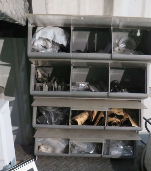 Small parts assortment bin, miscellaneous contents