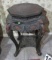 ornately carved lamp stand 22