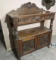 ornate carved walnut finished sideboard 42