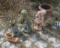 terra cotta lawn pots and concrete lawn figures