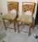 scroll top wood bar stools (need cushions recovered)