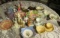 mixed collectibles - bells, cups, saucer, Christmas décor