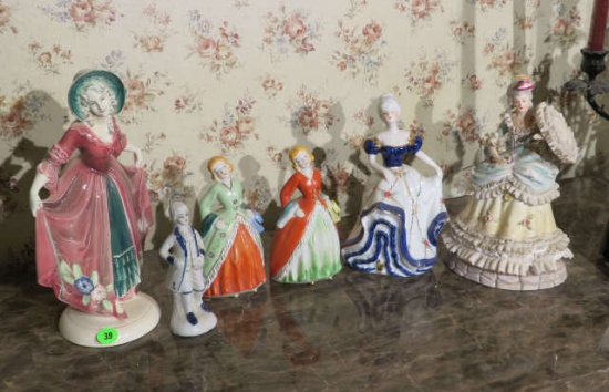 Victorian figures 5" to 10" ;high