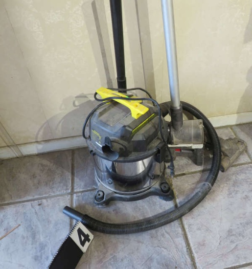 Stanley canister type vacuum cleaner with attachments