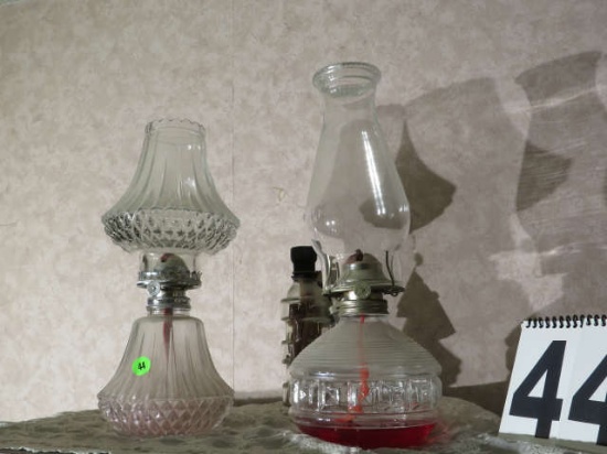 vintage oil chimney lamps