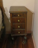 antique lamp table night stand with 4 drawers