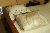 antique quilt and pillow