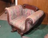 antique scroll arm chair