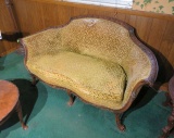 Victorian style qntique setee (needs new upholstery) 62' wide