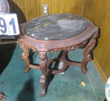 marble top oval carved lamp table 19