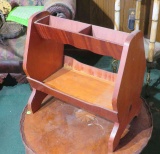 antique wood magazine rack