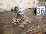 Walmart ceramic coin bank with coins