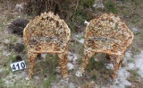 cast iron garden lawn chairs