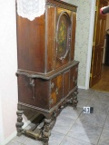 walnut finished dining room cupboard 42