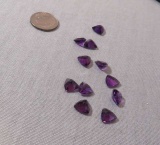 Amethyst Trillion Faceted Average 1.41cts each