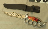 stainless steel hunting knife with sheath 8