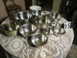 10 piece set stainless steel mixing bowls