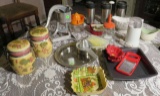 mixed kitchen wares, juicer, nut choppers