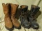 work boots Justin 8 1/2 and  1/2 unknown brand