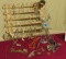 rack with necklaces, bangles,