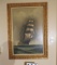 signed ship art oil on canvas frame size 31 x 43