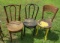 wood ice cream parlor style chairs in need of refinishing