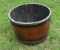 old 1/2 oak barrel for use as a planter