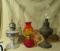 The Juno oil lamp (1) aluminum Aladdin lamp (1) ruby Lamp