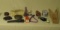 mixed lot of small collectibles including play pistol, and other items