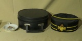 Scottish Right masonic hat with case and cummerbund with ash tray