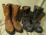 work boots Justin 8 1/2 and  1/2 unknown brand