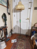floor lamp with green glass (some damage to glass) 67